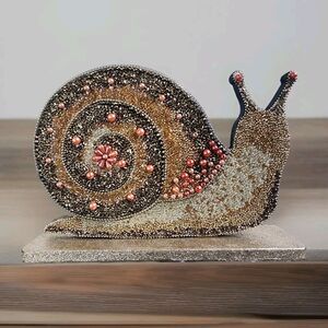 New Fly By Night Beaded Snail Sculpture